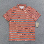 Nike Court Victory Polo Shirt Mens Medium Multi Colour Dri-Fit Stripe Golf