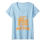 Womens Jesus Christ Lover I Hope You Are Following Jesus, Christian V-Neck T-Shirt