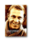 Black Sheep Design Famous/Memorable Quote Steve McQueen 16"x12" Canvas, Cotton, White, 16 x 12 Inch