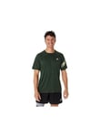 ASICS Men's ICON SS TOP T-Shirt, RAIN Forest/Glow Yellow, S
