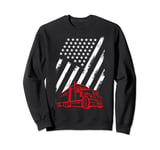 American Flag Truck Patriotic Design Patriot USA Fan US Love Sweatshirt