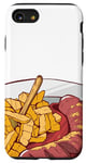Coque pour iPhone SE (2020) / 7 / 8 Curry Sausage and fries plate summer fast food