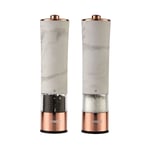 Tower Electric Salt Pepper Mill White Marble and Rose Gold T847005WR 