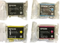 Genuine Epson TO715 Value Pack Original Ink Jet Print Cartridges, T0715 T071540