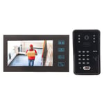 (UK Plug)7 Inch Video Doorbell With IR Cut Camera Visual Wired Video Intercom