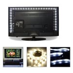 WOWLED 2M LED TV USB Light Strip Flexible White PC Monitor TV Backlight for Room