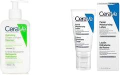 Cerave Hydrating Cream - to - Foam Cleanser for Normal to Dry Skin 236Ml & PM Da