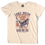 Teetown - T Shirt Homme - Aigle Vintage Biker - Retro Bike Motorcycle Angels Harley Davidson Moto Club Gang Oldschool Hell's - 100% Coton Bio