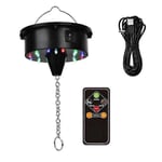 Roterande Discokula Motorlampa med Fjärrkontroll, 18 LED för 12 16 20 24 Tums Spegelkula Rotator (Ingår ej)
