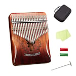 17/21 Keys Kalimba, High quality Mahogany Finger Thump Piano with Instruction and Tune Hammer, Professional Marimba Musical Gift for Music Lover, kids, Adult, Beginners (Color 2(21 Keys))