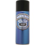 Hammerite Direct To Rust Metal Spray Paint - Satin Black - 400ml Aerosol Spray