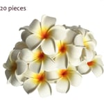 20 st konstgjorda flytande blommor för pool- och badrumsdekoration (vita)