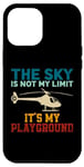 Coque pour iPhone 12 Pro Max Drapeau américain vintage The Sky Is Not My Limit It's My Playground