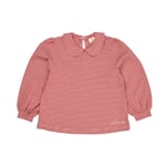 Copenhagen Colors Striped Blouse w Collar LS  Red/Cream Stripe | Röd | 128 cm