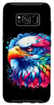 Galaxy S8 Cool Bald Eagle Spirit Animal Illustration Tie Dye Art Case