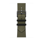 Apple Watch Hermès – Toile H Simple Tour i Vert/Noir, 45 mm