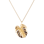 Palm Leaf Necklace Gold