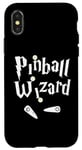 Coque pour iPhone X/XS Pinball Wizard, joueur de machine d'arcade, amateur de jeux et concepteur artistique