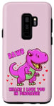 Galaxy S9+ Rawr Means I Love You In Dinosaur with Big Pink Dinosaur Case