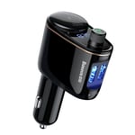 Bluetooth FM Modulator Car Charger 2xUSB 3.4A with Cigarette Lighter Port, Black