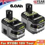 2x 18V 7.0Ah Battery For Ryobi P108 ONE+ Plus P107 RB18L50 High Capacity Lithium