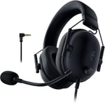 Razer Blackshark V2 X (PlayStation Licensed) - Wired e-sports Headset for PlayStation console (240g, cardioid microphone, 50mm drivers, passive noise cancellation, 3,5mm connector) Black