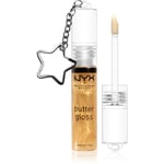 NYX Professional Makeup Butter Gloss lip gloss (limited edition) shade 25k Gold + Keychain 13 ml