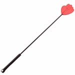  Bondage BDSM Riding Crop Whip Red Leather Hand Bound Grip Rouge Garments 