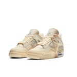 Air Jordan 4 X Off White för Män och Kvinnor Original AJ4 Sneakers 42