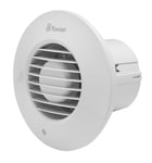 Xpelair Simply Silent SSSFC Shower Fan Complete 4 Inch/100mm Bathroom & Shower Room Extractor Fan with Loft Fitting Kit for Ceiling, White