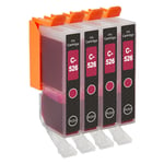 4 Magenta Ink Cartridges for Canon PIXMA MG5250 MG5300 MG5320 MG5350 MG6150