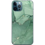 Apple iPhone 12 Pro Max Transparent Mobilskal Grön Marmor