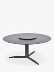 4 Seasons Outdoor Embrace Round Garden Dining Table with Lazy Susan, 160cm, Anthracite