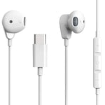 USB C Headphones In Ear Type C Headphone,Stereo Bass Noise Cancelling Earphone with Mic & Volume Control for Google Pixel 2/3/4/XL,Huawei P30/P20/Mate 20, iPad Pro 2018,OnePlus 6T,Xiaomi,Sony,HTC