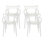 Kartell - Masters Chair 5866, White, 4-pack - Matstolar