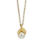Bottega Boccadamo Necklace Leaf Pearl Guld
