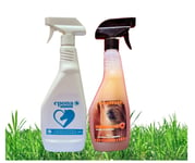 Horse Care TWIN PACK WITH FREE BRUSH Tail Mane Detangler and Fly Spray 750ML x 2
