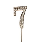 Cake Star Diamante Gold Cake Number, Sparkling Numbers 0-9 on Strong Metal Wire, Baking Decorations for Celebrating a Birthday or Anniversary, Better than Candles, Give Cakes a Personal Touch - Gold 7