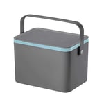 EKO Poubelle à Compost pour déchets Alimentaires, bac à Compost avec Couvercle, Gris, 4 litres