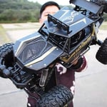 MIEMIE High Speed Giant 1:10 2.4Ghz Radio Remote Control Car RC Off Road Hobby Electric Fast Racing Rock Crawler Monster Truck Large Feet Large Alloy 4WD Drifting Climbing Cars Gift for Boys Black