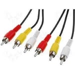 CABLE AUDIO VIDEO RCA 2.5m MALE - MALE