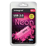 Integral Clé USB 3.0 Néon - 64 Go rose