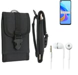 For Oppo A76 + EARPHONES Belt bag outdoor pouch Holster case protection sleeve