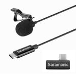 Saramonic USB Type-C Omnidirectional Lavalier Microphone for Android Smartphone iPad Pro MagicBook Samsung Galaxy A6s