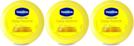 Vaseline Deep Restore Body Cream 75ml X 3