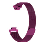 Fitbit Inspire / Inspire HR rostfritt stål armband - Storlek: L / Mörklila