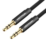 Vention Jack Câble audio 3,5 mm Nylon Braid 3,5 mm Câble auxiliaire de voiture 1 m 3 m Code d'extension pour casque de téléphone MP3 Haut-parleur de voiture, BAGB Noir - 5 m