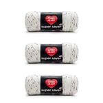Red Heart Super Saver Lot de 3 – Aran Fleck – 198 g – Acrylique – 4 Medium (peigné) – 300 m – Tricot, crochet, artisanat et amigurumi