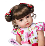 55 Cm 22 'Reborn Baby Dolls Full Body Silicone Soft Real Touch Princesse Poupée Enfant en Bas Âge Réaliste Bébé Poupée Jouer Maison Cadeau Enfants Jouets pour Enfant de 3 Ans + Jouets