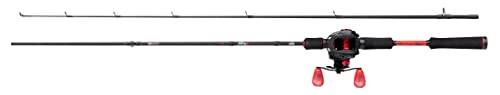 Abu Garcia MAX X Casting Combo 1.98m |10-40g, Fishing Rod and Reel Combo, Baitcast Combos, Predator Fishing,Pike/Perch/Zander, Unisex, Black/Red